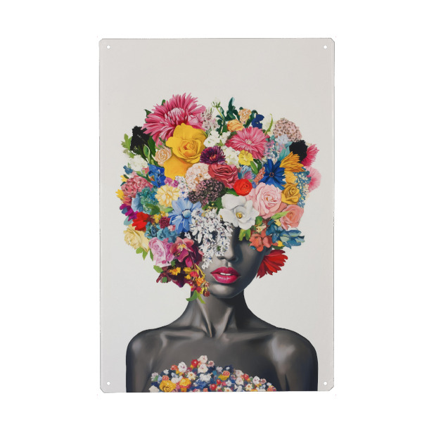 Holzbild "Florale Weiblichkeit" artboxONE - Natur,Floral,Menschen