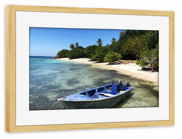 Poster mit Rahmen kiefer "Cayo Leventado" artboxONE - Natur,Reise,Reise / Strand und Meer,Reise / Länder