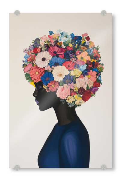 Acrylglasbild "Weibliche Blüten Frische" artboxONE - Floral,Menschen,Fashion