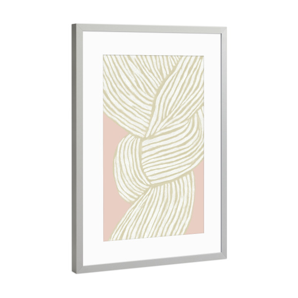 Poster mit Rahmen Silber "Geflochtene Abstraktion" artboxONE - Natur,Abstrakt,Geometrie