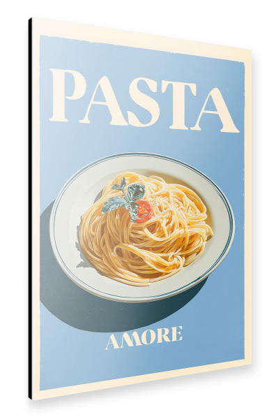 Alu-Dibond "Creative Pasta Liebe" 75x50 cm artboxONE