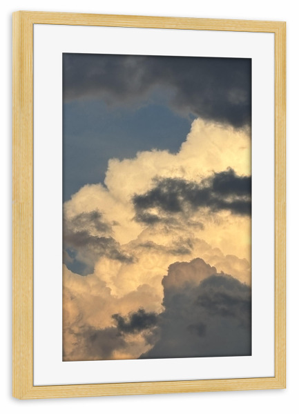 Poster mit Rahmen kiefer "Stürmische Sommer" artboxONE - Floral,Geometrie,Städte / Düsseldorf,Städte / Barcelona,Städte / Amsterdam