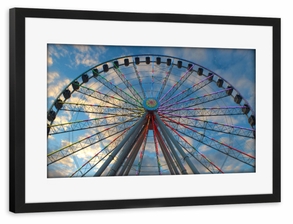 Poster mit Rahmen schwarz "Ferris Wheel" artboxONE - Reise,Festivals