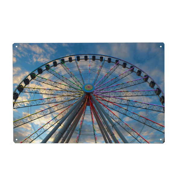 Holzbild "Ferris Wheel" artboxONE - Reise,Festivals