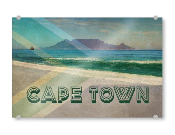 Acrylglasbild "Cape Town with Table Mountain" artboxONE - Städte,Reise,Reise / Strand und Meer,Reise / Länder