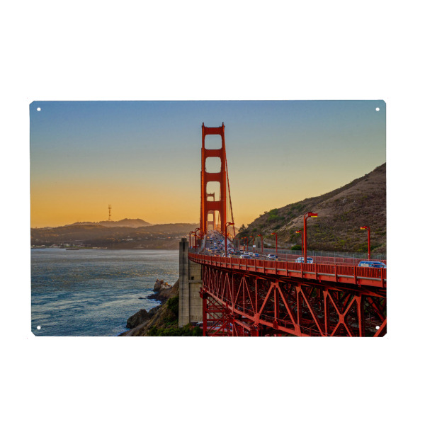 Metall Poster "Goldenes Tor" artboxONE - Architektur