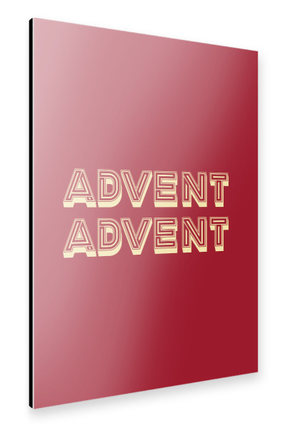 Alu-Dibond "Advent Advent" 30x20 cm artboxONE
