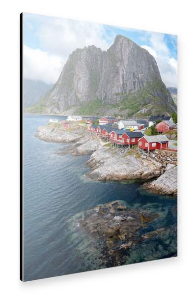 Alu-Dibond "Lofoteninseln in Norwegen" 75x50 cm artboxONE