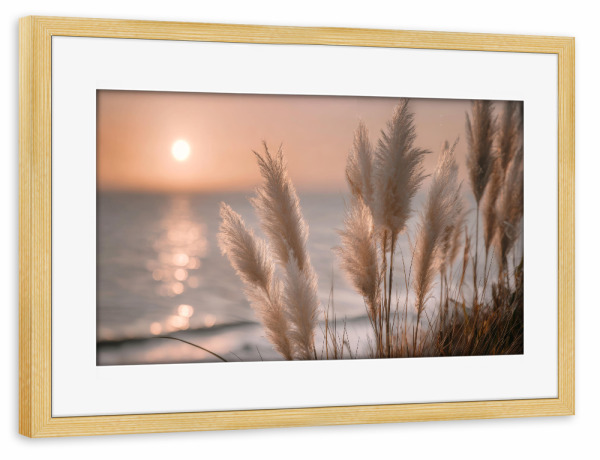Poster mit Rahmen kiefer "Küstenträume im Abendwind" artboxONE - Natur,Reise / Strand und Meer