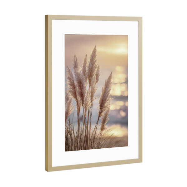 Poster mit Rahmen Gold "Goldene Stille" artboxONE - Natur,Reise / Strand und Meer