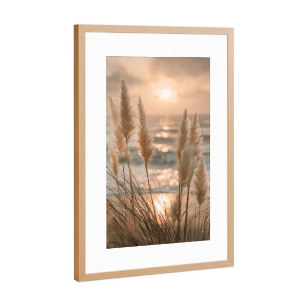 Poster mit Rahmen Kupfer "Ein Moment vor der Nacht" artboxONE - Natur,Reise / Strand und Meer