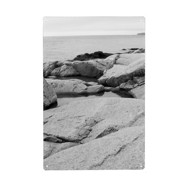 Holzbild "At the St Lawrence River" artboxONE - Natur,Reise,Schwarzweiß,Reise / Länder