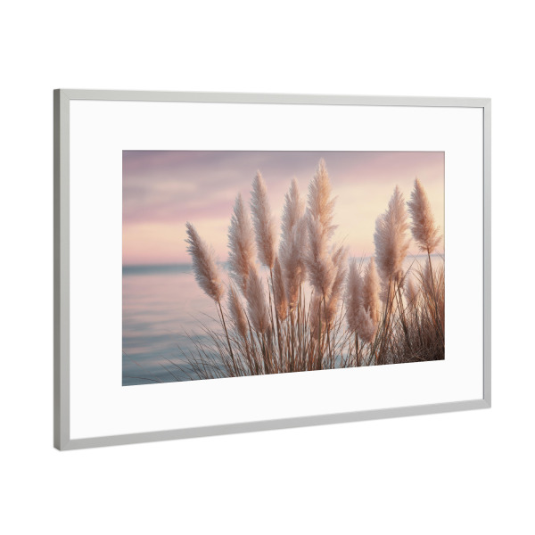 Poster mit Rahmen Silber "Pastellträume am Strand" artboxONE - Natur,Reise / Strand und Meer