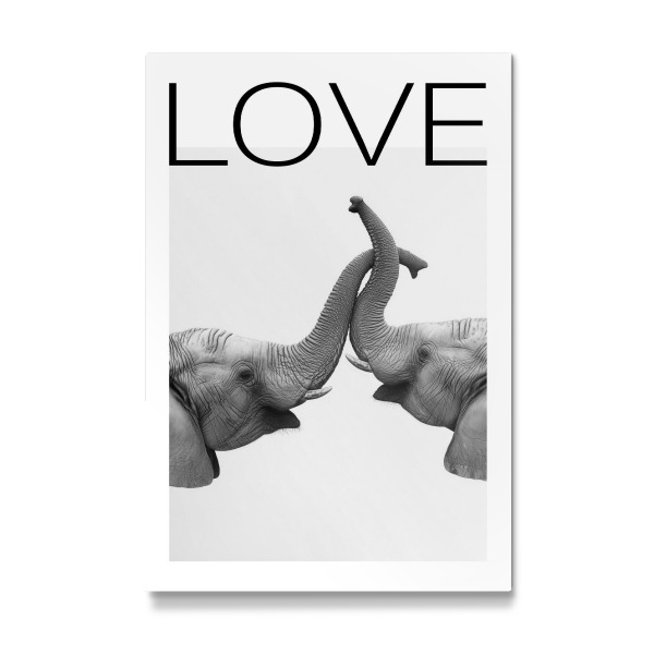 Galerie-Print "Zärtliche Elefanten Umarmung" 75x50 cm artboxONE