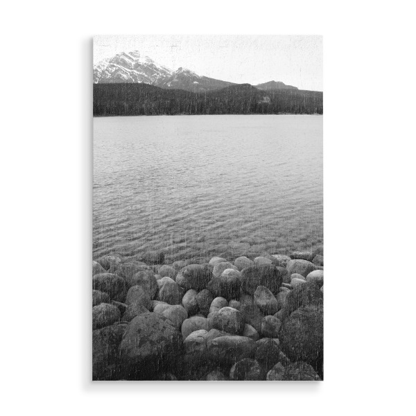 Holzbild "Lake at Jasper NP" artboxONE - Natur,Reise,Schwarzweiß,Reise / Länder