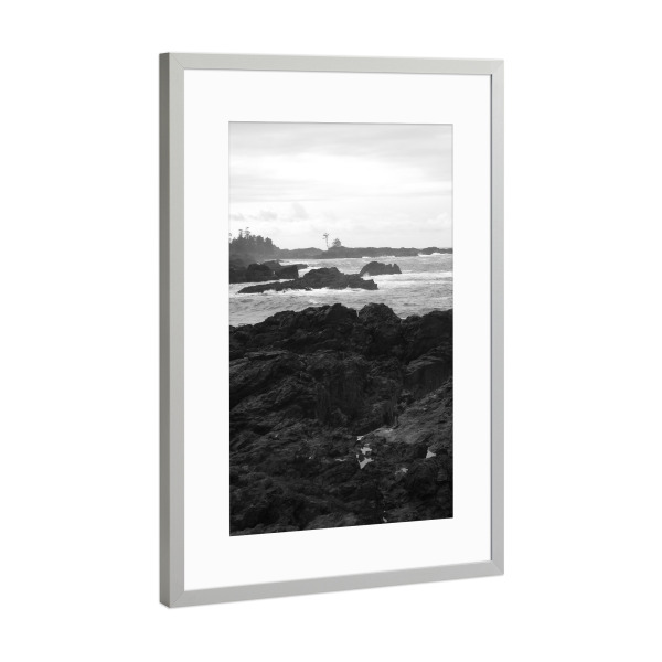 Poster mit Rahmen Silber "Vancouver Island BC" artboxONE - Natur,Reise,Schwarzweiß,Reise / Strand und Meer,Reise / Länder