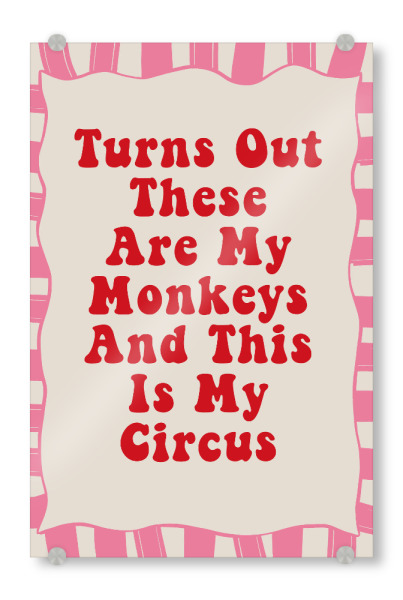 Acrylglasbild "Meine Affen, mein Zirkus" artboxONE - Comic