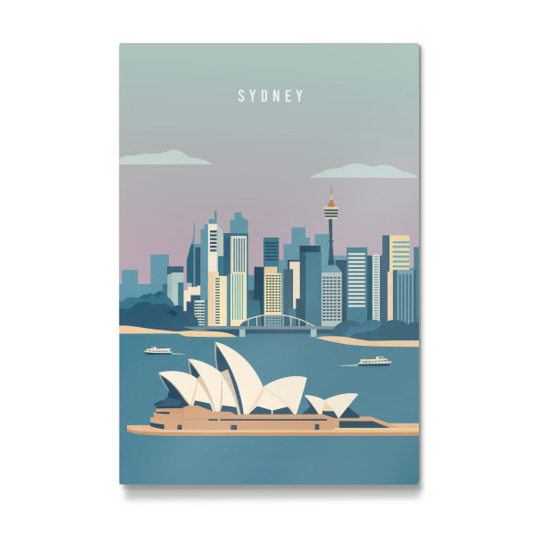 Galerie-Print "Sydney Minimal Travel Postcard" 75x50 cm artboxONE