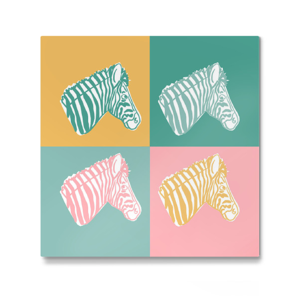 Galerie-Print "4 Zebras" 30x30 cm artboxONE