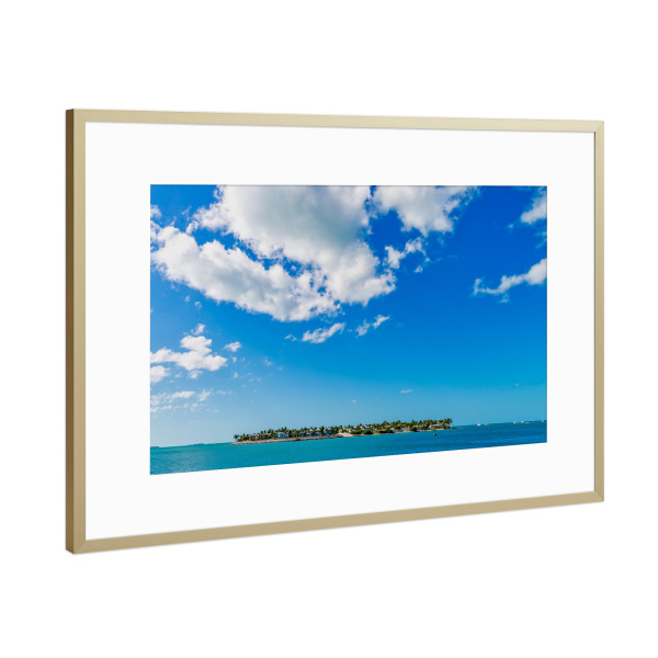 Poster mit Rahmen Gold "Insel auf dem Meer" artboxONE - Natur,Reise,Reise / Strand und Meer