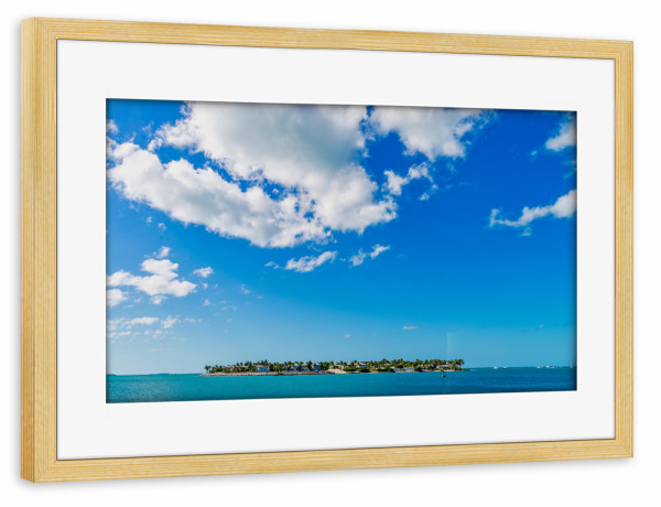 Poster mit Rahmen kiefer "Insel auf dem Meer" artboxONE - Natur,Reise,Reise / Strand und Meer