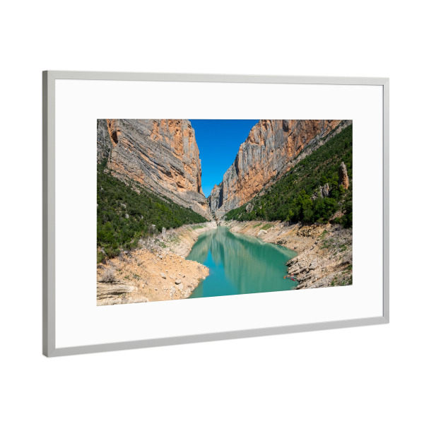 Poster mit Rahmen Silber "Großer Canyon in Spanien" artboxONE - Natur
