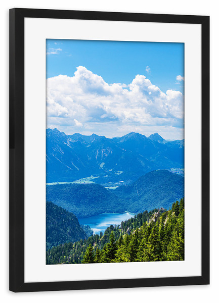 Poster mit Rahmen schwarz "Alpen und den Alpsee" artboxONE - Natur,Reise