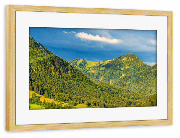 Poster mit Rahmen kiefer "Berge im Allgäu" artboxONE - Natur,Reise