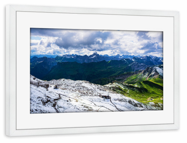 Poster mit Rahmen weiß "Die Alpen im Oberallgäu" artboxONE - Natur,Reise