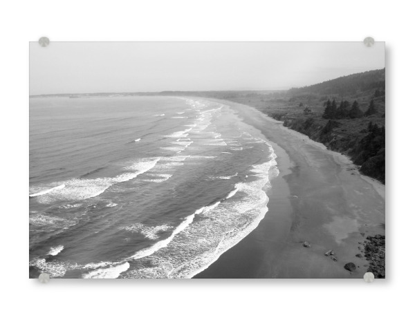 Acrylglasbild "Luffenholtz Beach at California" artboxONE - Natur,Reise,Schwarzweiß,Reise / Strand und Meer,Reise / Länder