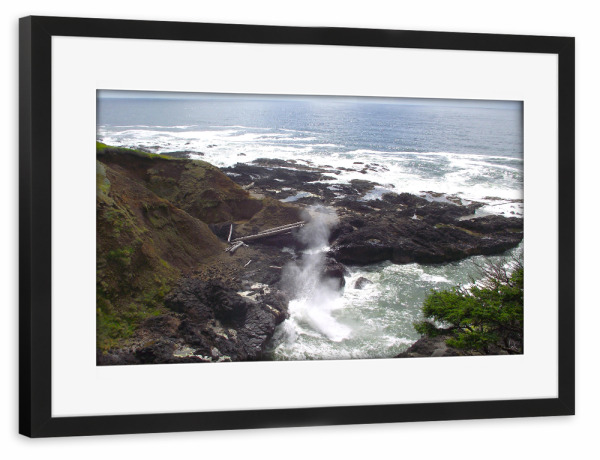 Poster mit Rahmen schwarz "Wild Oregon Coast" artboxONE - Natur,Reise,Reise / Strand und Meer,Reise / Länder