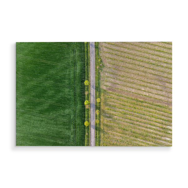 Holzbild "Luftaufnahme einer Straße" artboxONE - Natur