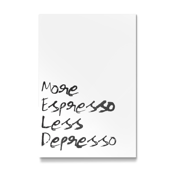 Galerie-Print "Mehr Espresso, weniger Depresso" 75x50 cm artboxONE