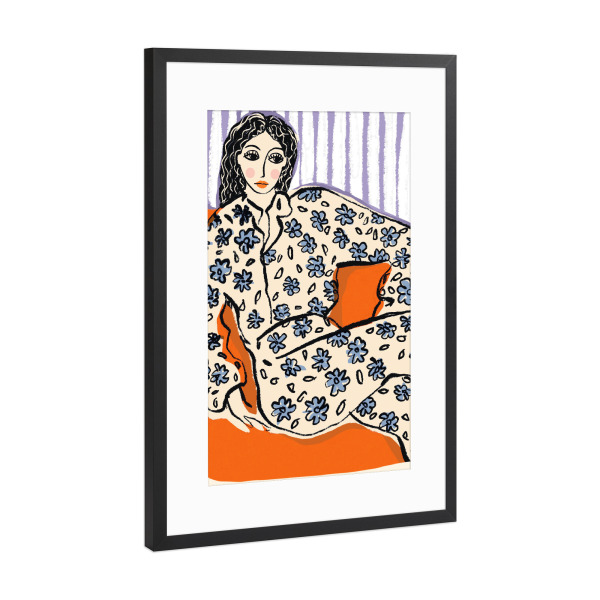 Poster mit Rahmen Schwarz (Metallic) "Sunday Stillness" artboxONE - Menschen,Für Mama