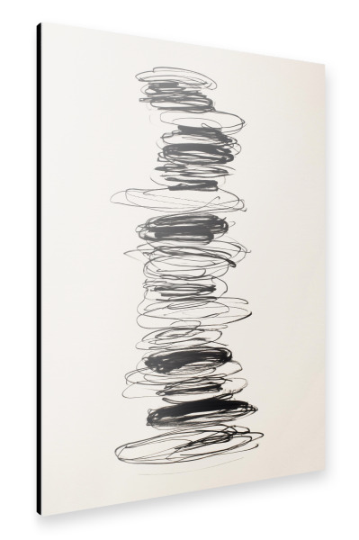 Alu-Dibond "Black Swirl" 75x50 cm artboxONE