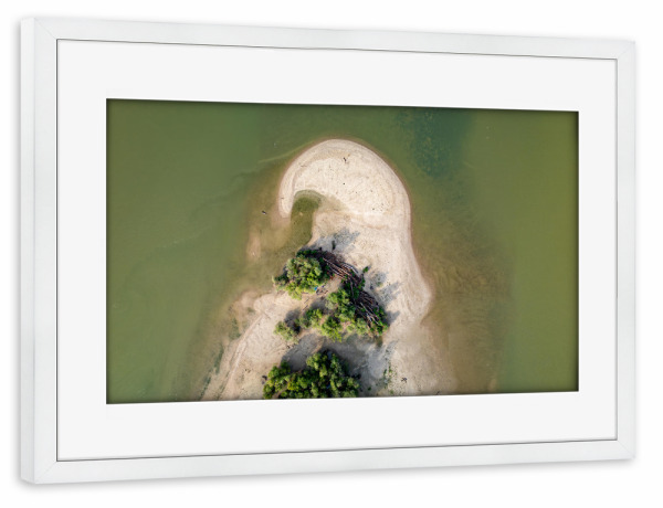 Poster mit Rahmen weiß "Spitze einer Insel" artboxONE - Natur