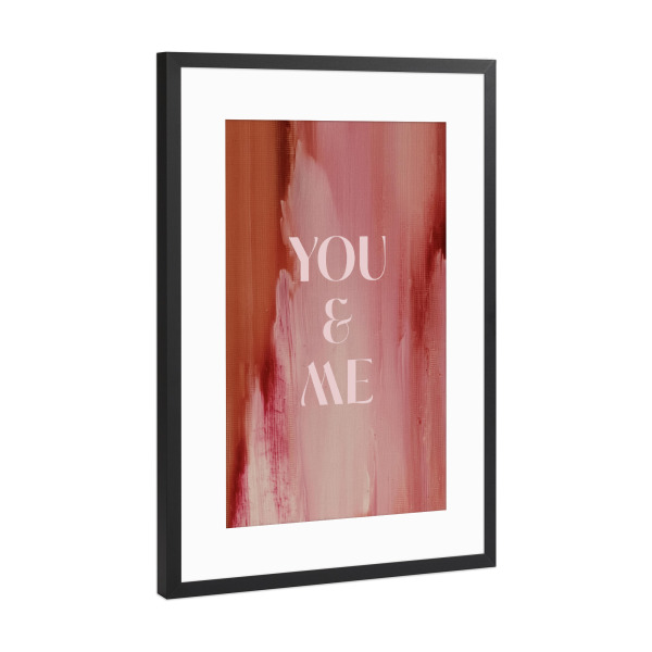 Poster mit Rahmen Schwarz (Metallic) "Soft poems (You And Me)" artboxONE - Abstrakt,Für Mama