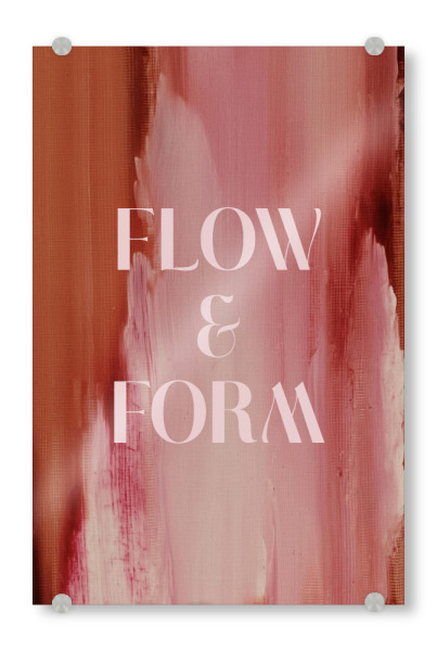 Acrylglasbild "Soft Poems (Flow And Form)" artboxONE - Abstrakt,Buchstaben,Für Mama - Worte,Affirmation,Text,Quote,Flow,Form,Struktur,Pinselstrich