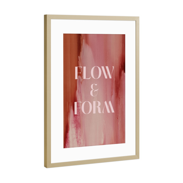 Poster mit Rahmen Gold "Soft Poems (Flow And Form)" artboxONE - Abstrakt,Buchstaben,Für Mama