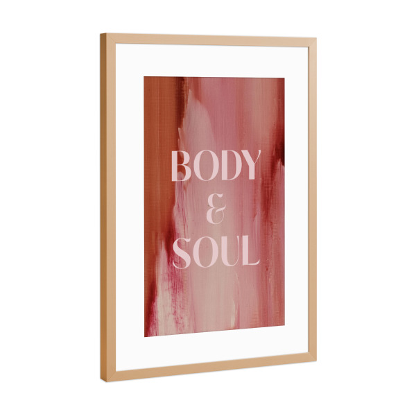 Poster mit Rahmen Kupfer "Soft Poems (Light And Soul)" artboxONE - Abstrakt,Buchstaben,Für Mama