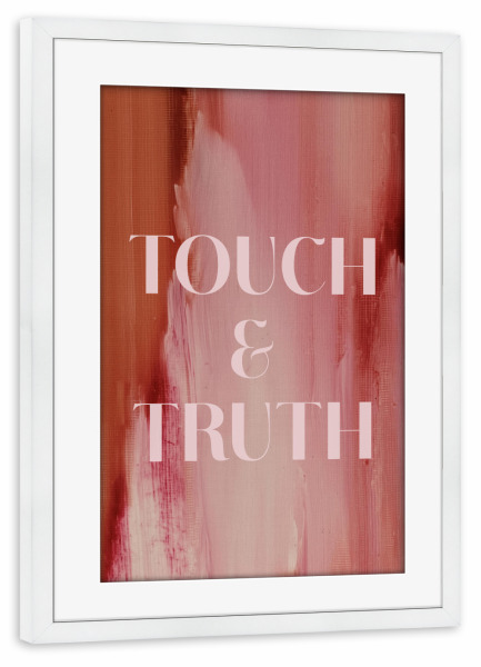 Poster mit Rahmen weiß "Soft Poems (Touch And Truth)" artboxONE - Abstrakt,Buchstaben,Für Mama