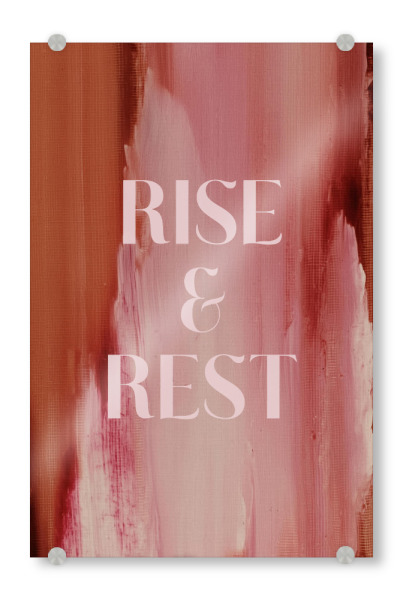 Acrylglasbild "Soft Poems (Rise And Rest)" artboxONE - Abstrakt,Buchstaben,Für Mama