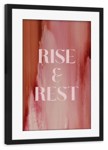 Poster mit Rahmen schwarz "Soft Poems (Rise And Rest)" artboxONE - Abstrakt,Buchstaben,Für Mama