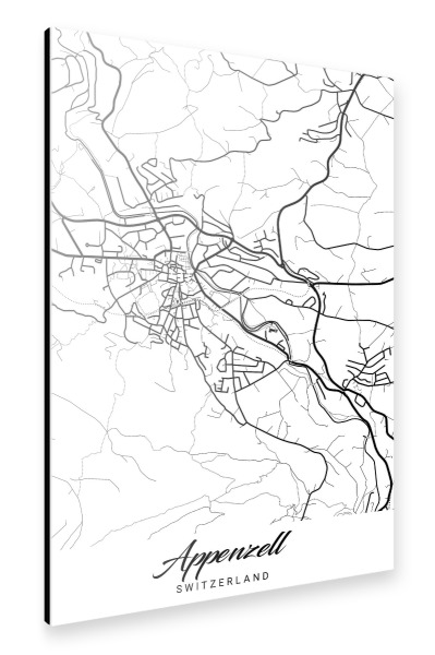 Alu-Dibond "Stadt Appenzell" 75x50 cm artboxONE