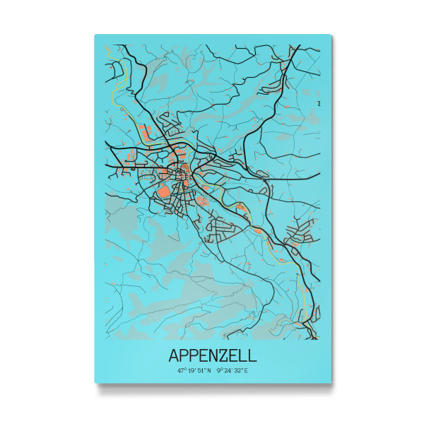 Galerie-Print "Appenzell CityMap" 30x20 cm artboxONE
