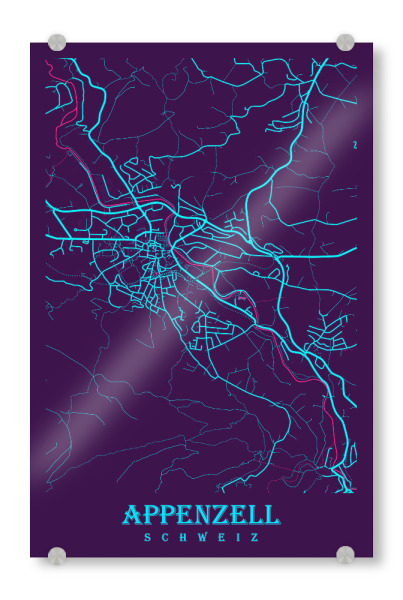 Acrylglasbild "Design Appenzell" artboxONE - Städte / Weitere,Kartografie