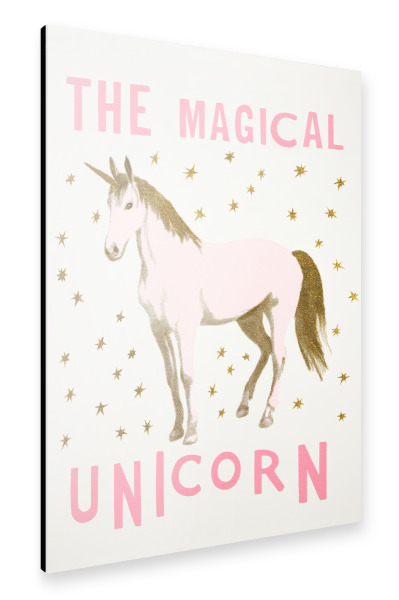 Alu-Dibond "Glitzernde Einhorn Magie" 75x50 cm artboxONE