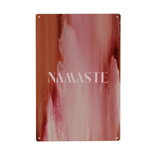 Holzbild "Soft Poems (Namaste)" artboxONE - Abstrakt,Buchstaben,Für Mama - Namaste,Text,Quote,Abstrakt,Pinselstrich,Struktur,Treechild,Dekorativ