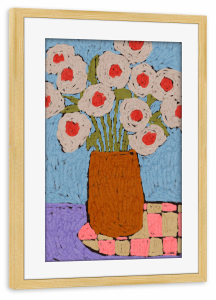 Poster mit Rahmen kiefer "Happy Blooming" artboxONE - Floral,Abstrakt,Für Mama