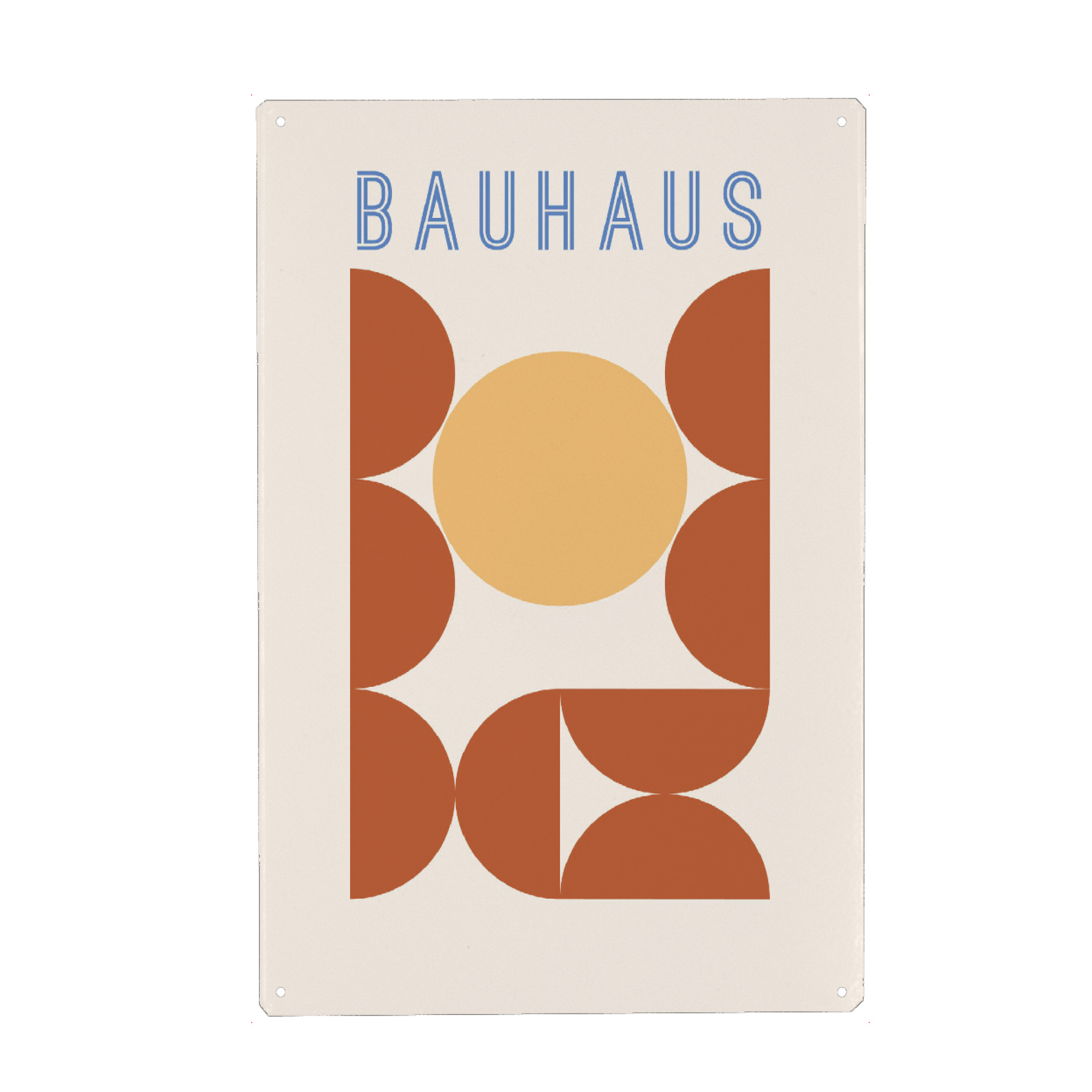 Metall Poster "Bauhaus Illustration - Kreise" artboxONE - Abstrakt,Architektur,Geometrie - Bauhaus,Kreise,Geometrie,Geometrisch,Rund,Midcentury,Modern